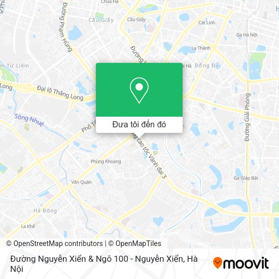 Bản đồ Đường Nguyễn Xiển & Ngõ 100 - Nguyễn Xiển