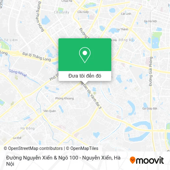 Bản đồ Đường Nguyễn Xiển & Ngõ 100 - Nguyễn Xiển