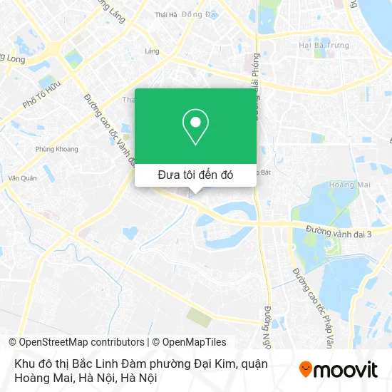 Bản đồ Khu đô thị Bắc Linh Đàm phường Đại Kim, quận Hoàng Mai, Hà Nội