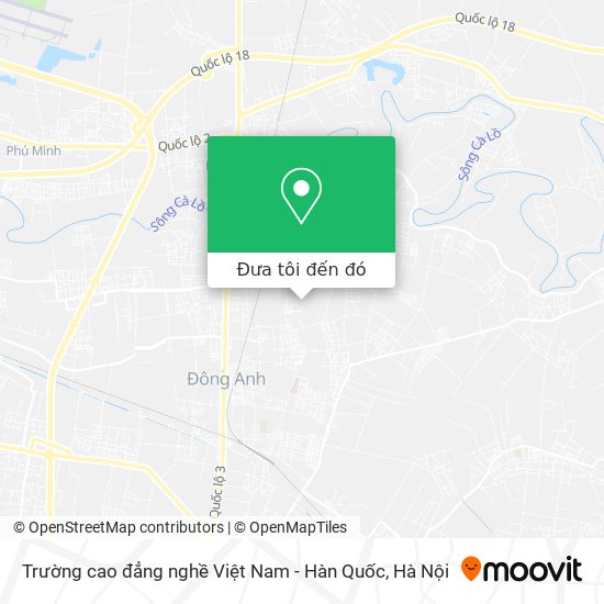 Bản đồ Trường cao đẳng nghề Việt Nam - Hàn Quốc