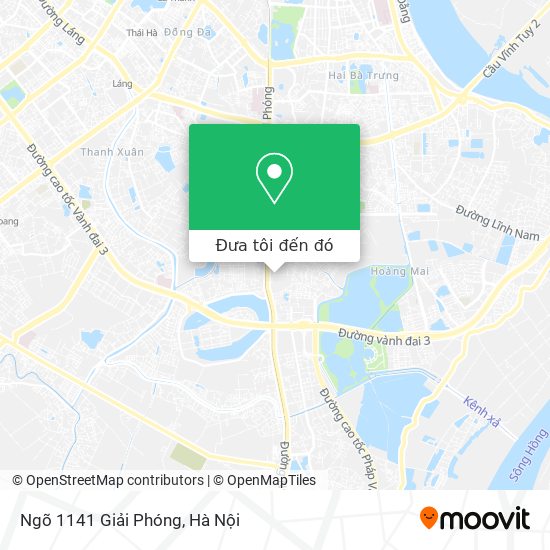 Bản đồ Ngõ 1141 Giải Phóng