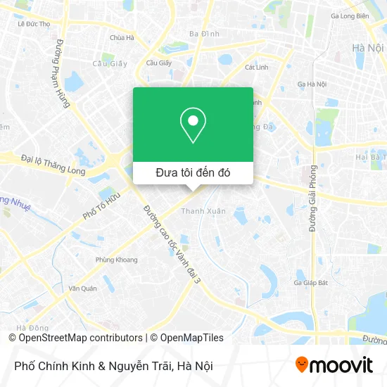 Bản đồ Phố Chính Kinh & Nguyễn Trãi