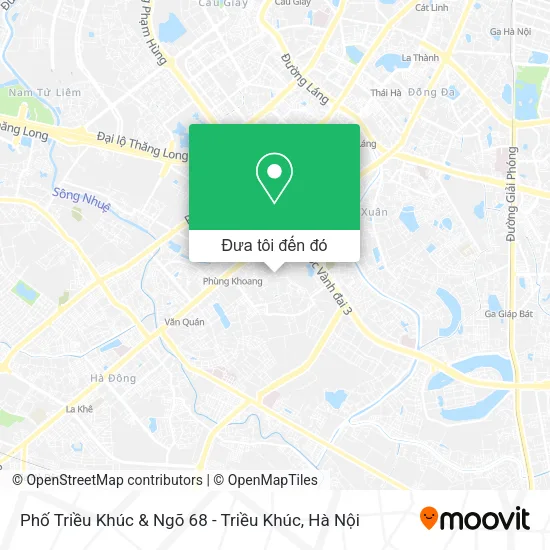 Bản đồ Phố Triều Khúc & Ngõ 68 - Triều Khúc