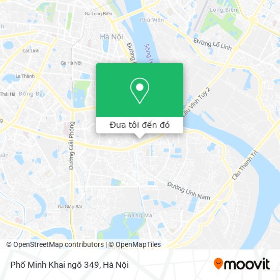 Bản đồ Phố Minh Khai ngõ 349