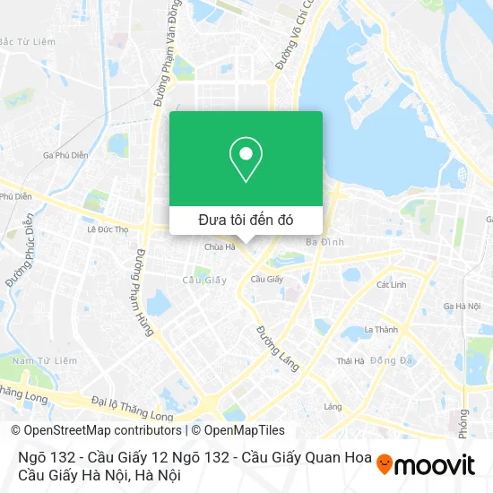 Bản đồ Ngõ 132 - Cầu Giấy 12 Ngõ 132 - Cầu Giấy Quan Hoa Cầu Giấy Hà Nội