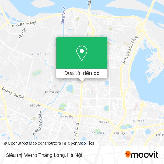 Bản đồ Siêu thị Metro Thăng Long