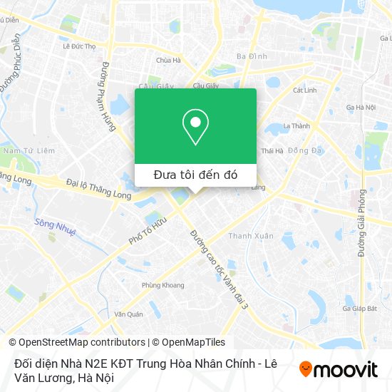 Bản đồ Đối diện Nhà N2E KĐT Trung Hòa Nhân Chính - Lê Văn Lương