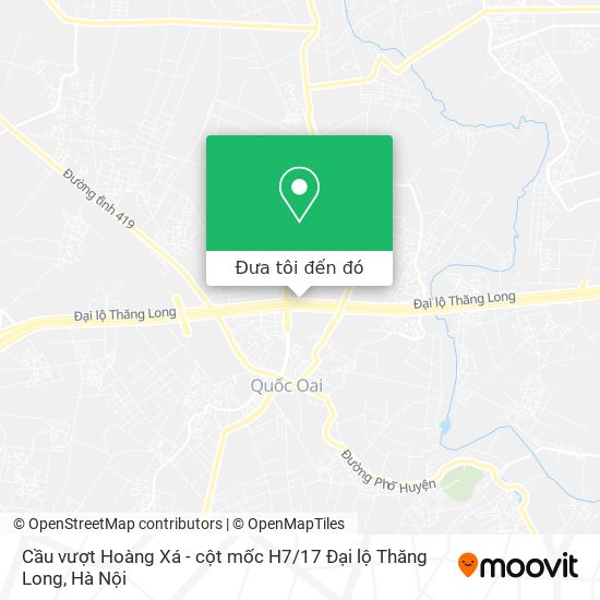 Bản đồ Cầu vượt Hoàng Xá - cột mốc H7 / 17 Đại lộ Thăng Long