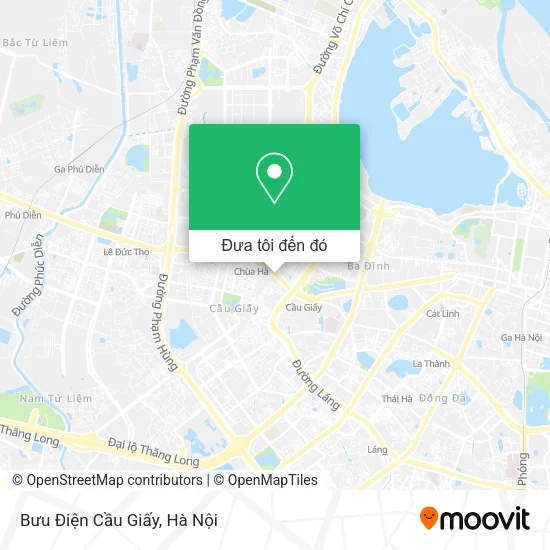 Bản đồ Bưu Điện Cầu Giấy