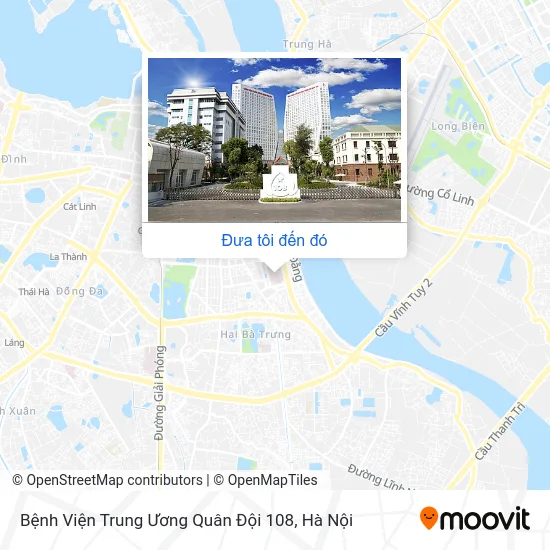 Bản đồ Bệnh Viện Trung Ương Quân Đội 108