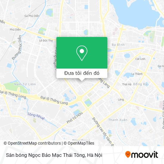Bản đồ Sân bóng Ngọc Bảo Mạc Thái Tông