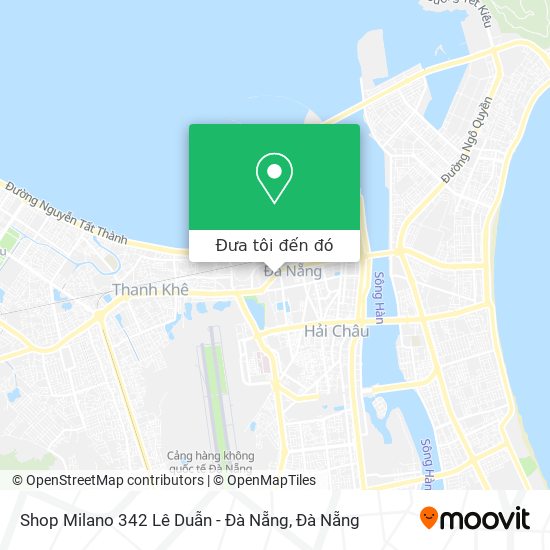 Shop Milano 342 Lê Duẩn - Đà Nẵng: bản đồ chỉ đường
Shop Milano 342 Lê Duẩn - Đà Nẵng là một trong những cửa hàng thời trang hàng đầu tại thành phố này. Hãy xem hình ảnh và bản đồ chỉ đường để đến thăm cửa hàng và mua sắm những sản phẩm thời trang chất lượng và phong cách.