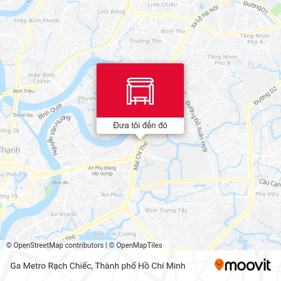 Bản đồ Ga Metro Rạch Chiếc