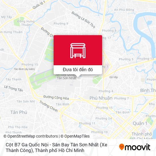Bản đồ Cột B7 Ga Quốc Nội - Sân Bay Tân Sơn Nhất (Xe Thành Công)