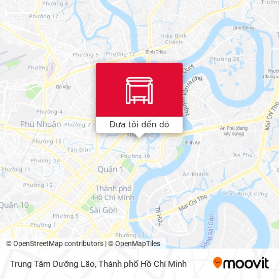 Bản đồ Trung Tâm Dưỡng Lão