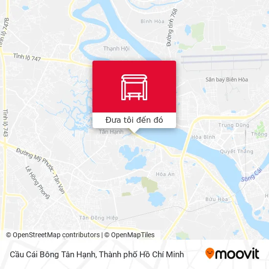 Bản đồ Cầu Cái Bông Tân Hạnh