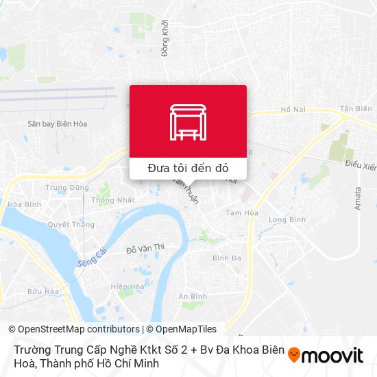 Bản đồ Trường Trung Cấp Nghề Ktkt Số 2 + Bv Đa Khoa Biên Hoà