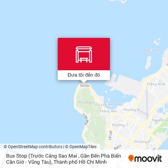 Bản đồ Bus Stop (Trước Cảng Sao Mai , Gần Bến Phà Biển Cần Giờ - Vũng Tàu)