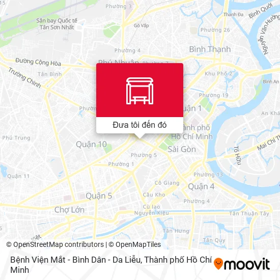 Bản đồ Bệnh Viện Mắt - Bình Dân - Da Liễu