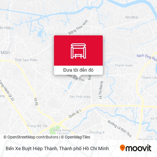 Bản đồ Bến Xe Buýt Hiệp Thành