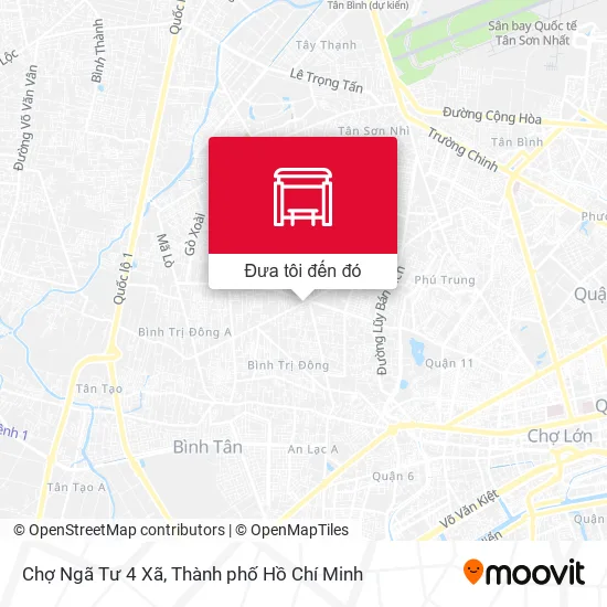 Bản đồ Chợ Ngã Tư 4 Xã