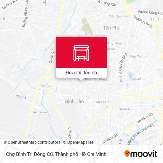 Bản đồ Chợ Bình Trị Đông Cũ