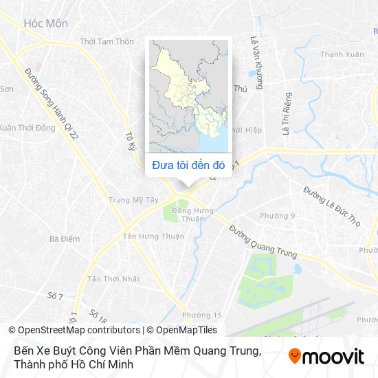 Bản đồ Bến Xe Buýt Công Viên Phần Mềm Quang Trung
