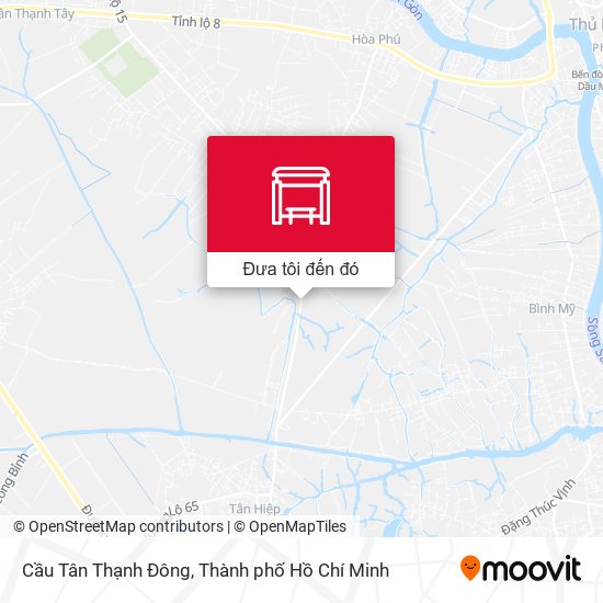 Bản đồ Cầu Tân Thạnh Đông