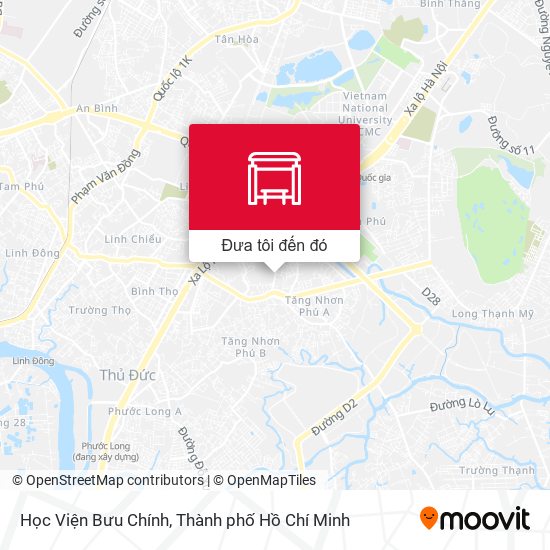 Bản đồ Học Viện Bưu Chính