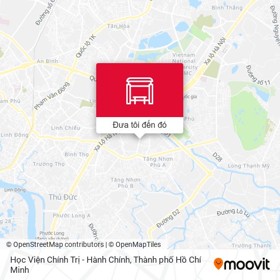 Bản đồ Học Viện Chính Trị - Hành Chính