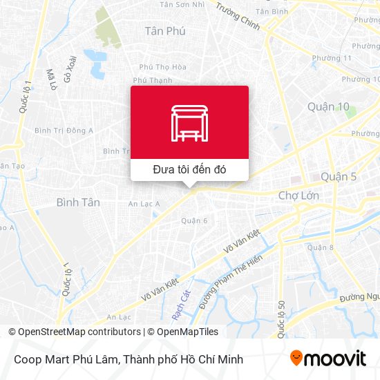 Bản đồ Coop Mart Phú Lâm