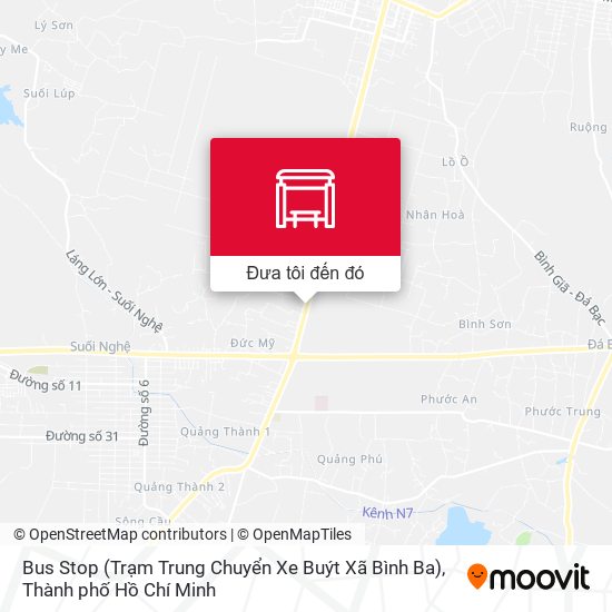Bản đồ Bus Stop (Trạm Trung Chuyển Xe Buýt Xã Bình Ba)