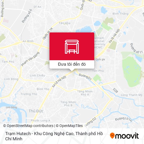 Bản đồ Trạm Hutech - Khu Công Nghệ Cao