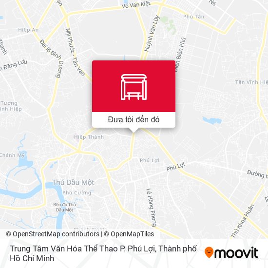 Bản đồ Trung Tâm Văn Hóa Thể Thao P. Phú Lợi