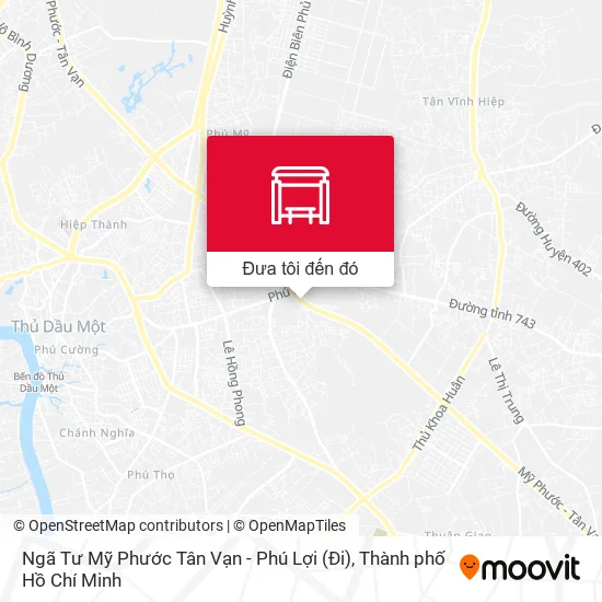 Bản đồ Ngã Tư Mỹ Phước Tân Vạn - Phú Lợi (Đi)