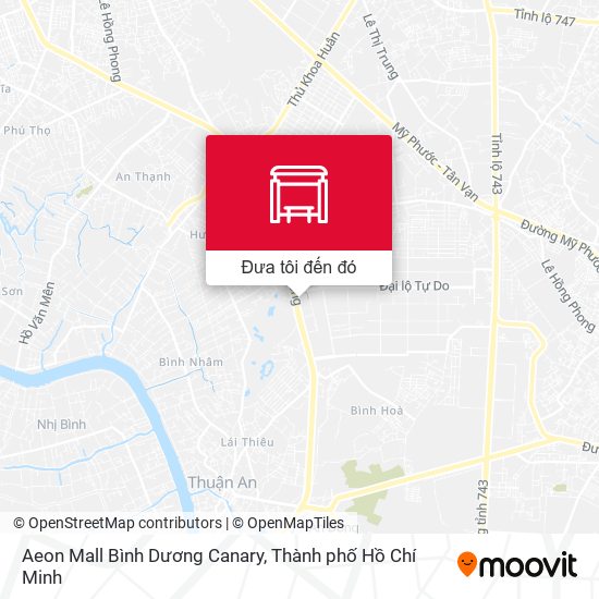 Bản đồ Aeon Mall Bình Dương Canary