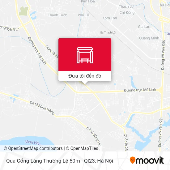 Bản đồ Qua Cổng Làng Thường Lệ 50m - Ql23