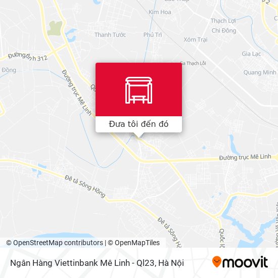 Bản đồ Ngân Hàng Viettinbank Mê Linh - Ql23