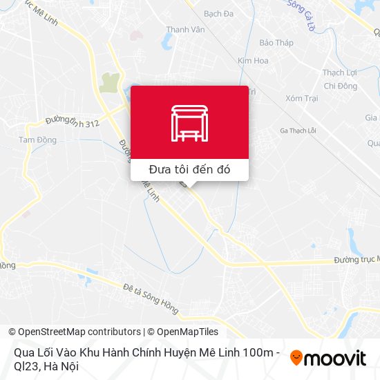 Bản đồ Qua Lối Vào Khu Hành Chính Huyện Mê Linh 100m - Ql23
