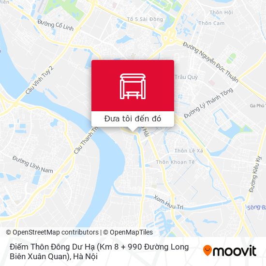 Bản đồ Điếm Thôn Đông Dư Hạ (Km 8 + 990 Đường Long Biên Xuân Quan)