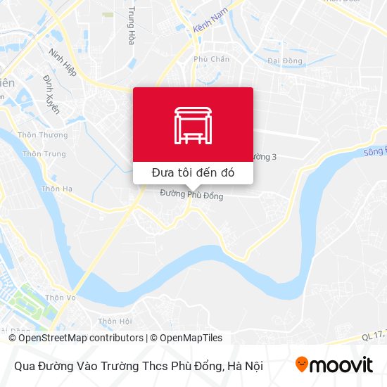 Bản đồ Qua Đường Vào Trường Thcs Phù Đổng