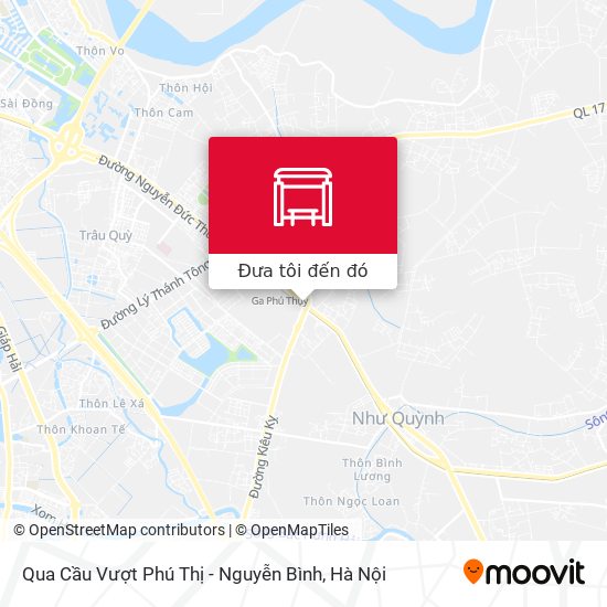 Bản đồ Qua Cầu Vượt Phú Thị - Nguyễn Bình