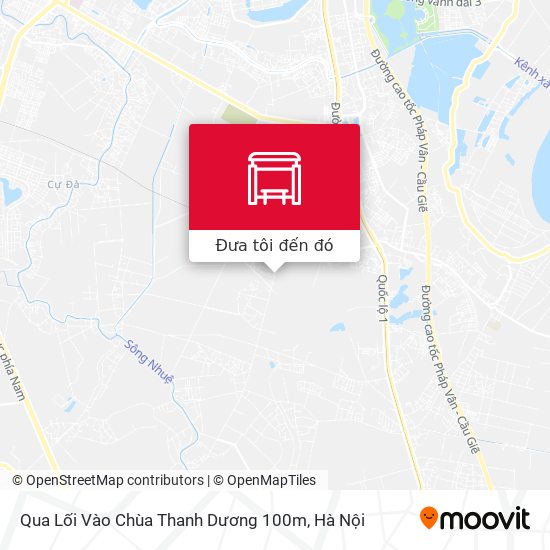 Bản đồ Qua Lối Vào Chùa Thanh Dương 100m