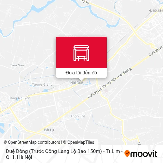 Bản đồ Duệ Đông (Trước Cổng Làng Lộ Bao 150m) - Tt Lim - Ql 1