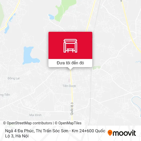 Bản đồ Ngã 4 Đa Phúc, Thị Trấn Sóc Sơn - Km 24+600 Quốc Lộ 3