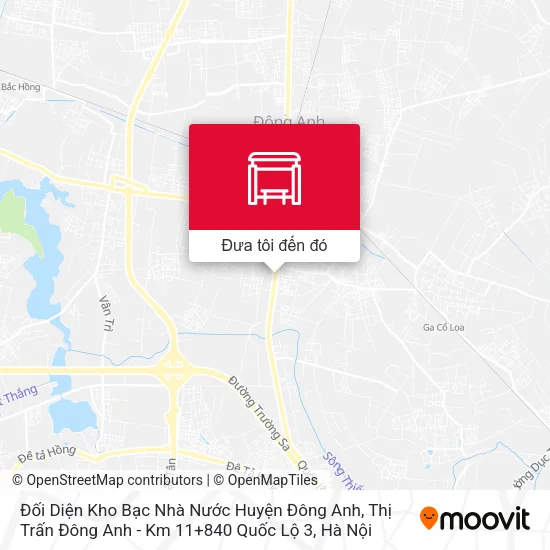 Bản đồ Đối Diện Kho Bạc Nhà Nước Huyện Đông Anh, Thị Trấn Đông Anh - Km 11+840 Quốc Lộ 3