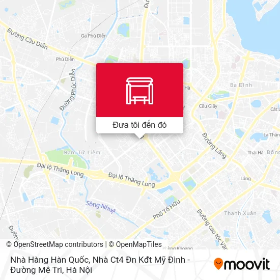 Bản đồ Nhà Hàng Hàn Quốc, Nhà Ct4 Đn Kđt Mỹ Đình - Đường Mễ Trì