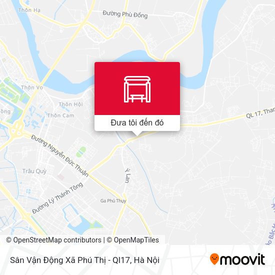 Bản đồ Sân Vận Động Xã Phú Thị - Ql17