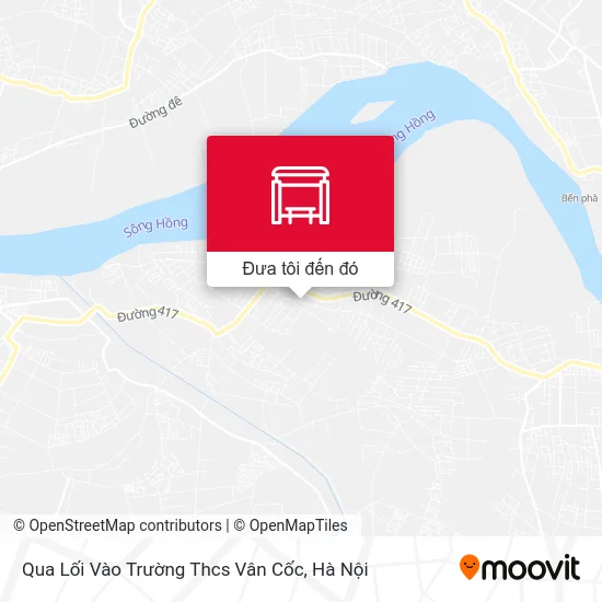 Bản đồ Qua Lối Vào Trường Thcs Vân Cốc