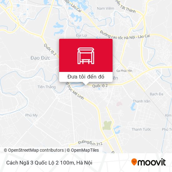 Hướng dẫn đến Ngã 3 Quốc Lộ 2 100m bằng Xe buýt: If you\'re looking for a convenient and affordable way to get to the intersection of Quoc Lo 2 and Nguyen Van Cu, look no further than the local bus system. Our expert guide on Google Maps will show you the best route to take and help you avoid any unnecessary detours. So why not hop on board and experience the convenience of public transportation for yourself?